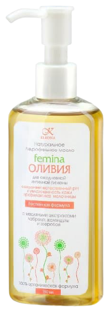 Kleona Гидрофильное масло для интимной гигиены Femina Оливия с дозатором