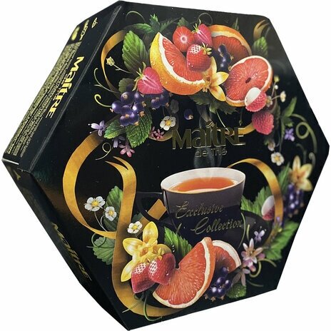 Чай MAITRE "Exclusive Collection" ассорти 12 вкусов, набор 60 пакетиков, ш/к 66546