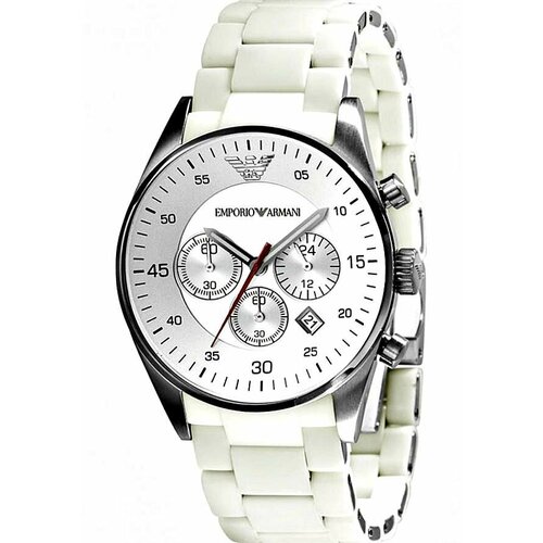 Наручные часы EMPORIO ARMANI Мужские Часы Emporio Armani Белые Sportivo, белый