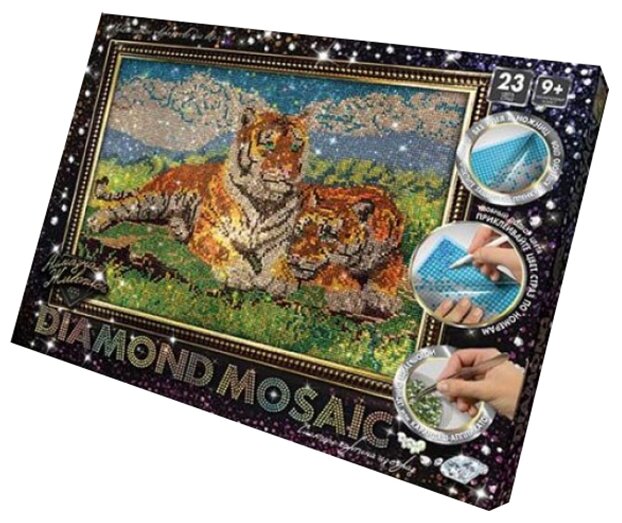 Алмазная мозаика Danko Toys Diamond Mosaic Тигры (DM-01-07)