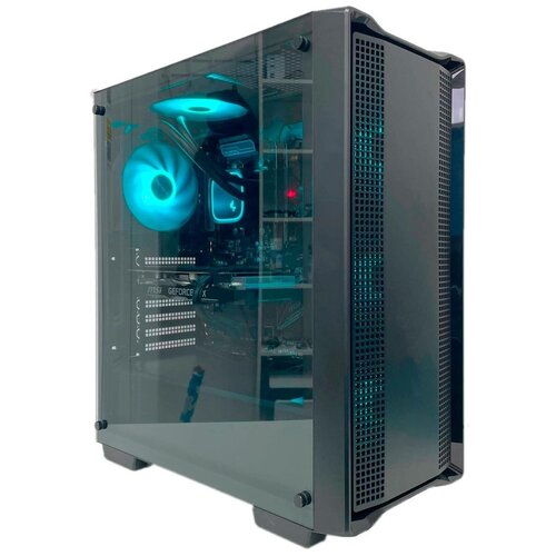 Дизайнерский игровой компьютер Ryzen 5 2600/RTX 2060 SUPER 8GB/ DDR4 16GB/SSD - 512gb/БП 600watt сертификат 80plus/водяное охлаждение DeepCool