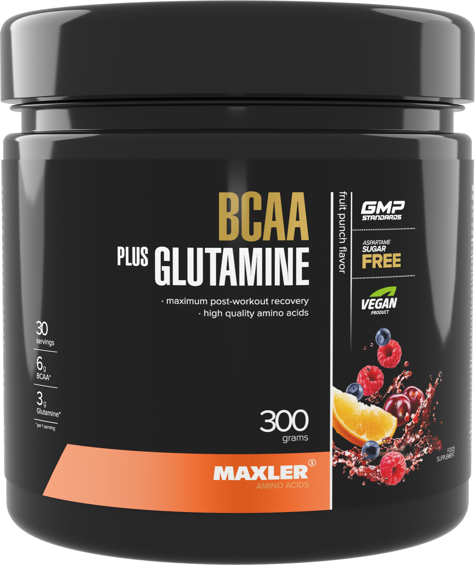 MAXLER EU BCAA+Glutamine 300 г (Fruit Punch)