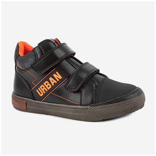 фото Ботинки для мальчиков kapika 53464ук-1 черный-оранжевый, размер 32