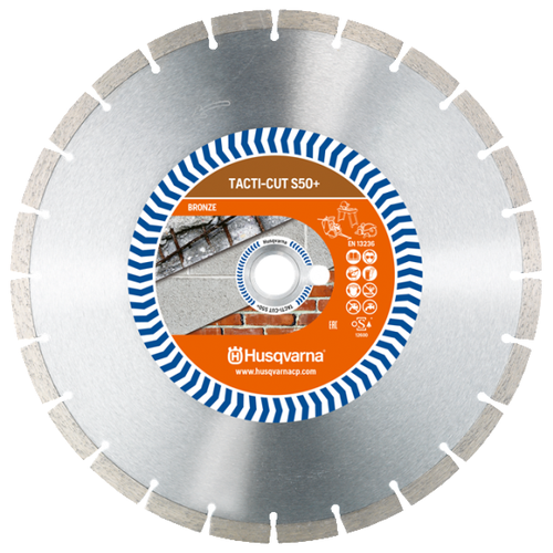 Диск алмазный отрезной Husqvarna Tacti-Cut S50+, 350 мм, 1 шт. диск husqvarna grass 225 мм 8t 20 мм