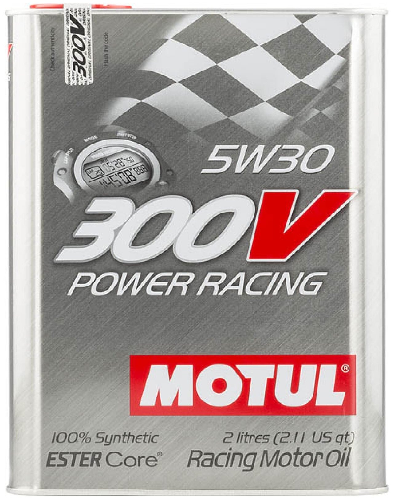 Масло моторное 5w30 motul 2л синтетика 300v power racing ester core, motul, 104241