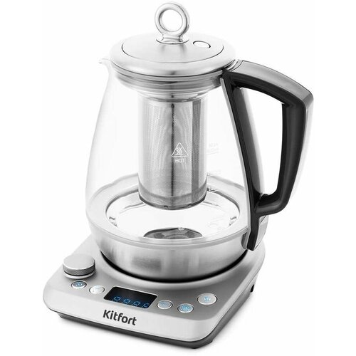 Чайник электрический KITFORT КТ-669 1200Вт прозрачный 873500₽