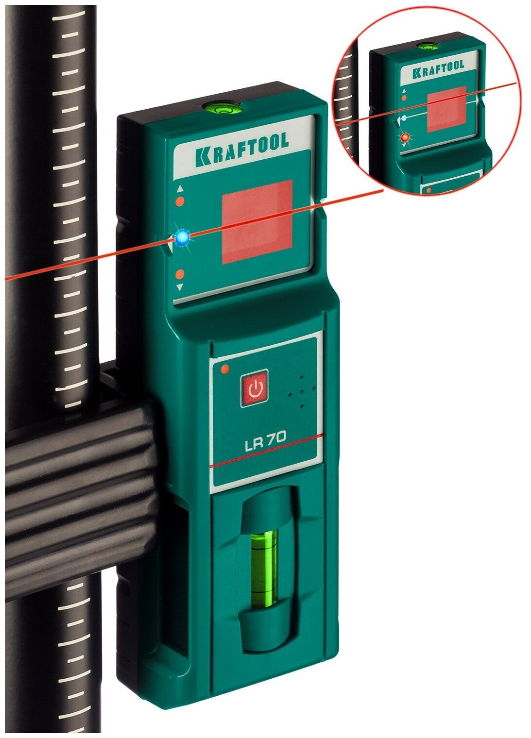 KRAFTOOL LR 70, детектор для линейного нивелира (34607)