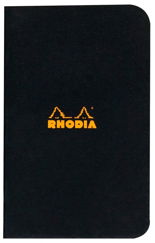 Тетрадь Rhodia Classic, A7, клетка, 80 г, черный, 2 шт./уп.