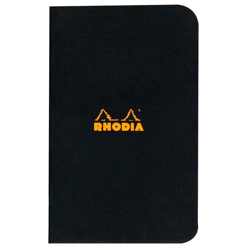 Тетрадь Rhodia Classic, A7, клетка, 80 г, черный, 2 шт./уп.