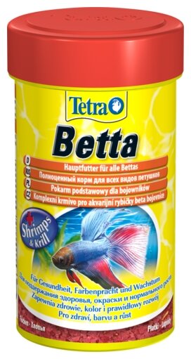 TETRA BETTA MENU корм хлопья для петушков и других лабиринтовых рыб (100 мл) - фотография № 1