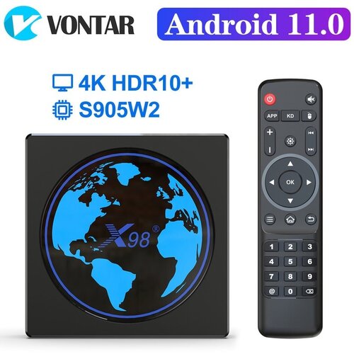 Смарт ТВ приставка DGMedia X98 mini Андроид медиаплеер 216 Гб Wi-Fi 4K Amlogic S905W2 и с Android TV 269900₽