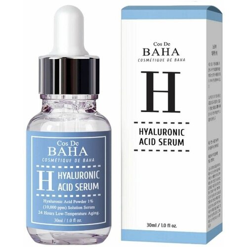 Сыворотка Cos De BAHA Увлажняющая сыворотка с гиалуроновой кислотой / H Hyaluronic Acid Serum, 30 мл cos de baha сыворотка от морщин с гиалуроновой кислотой hyaluronic acid serum ht 120 мл