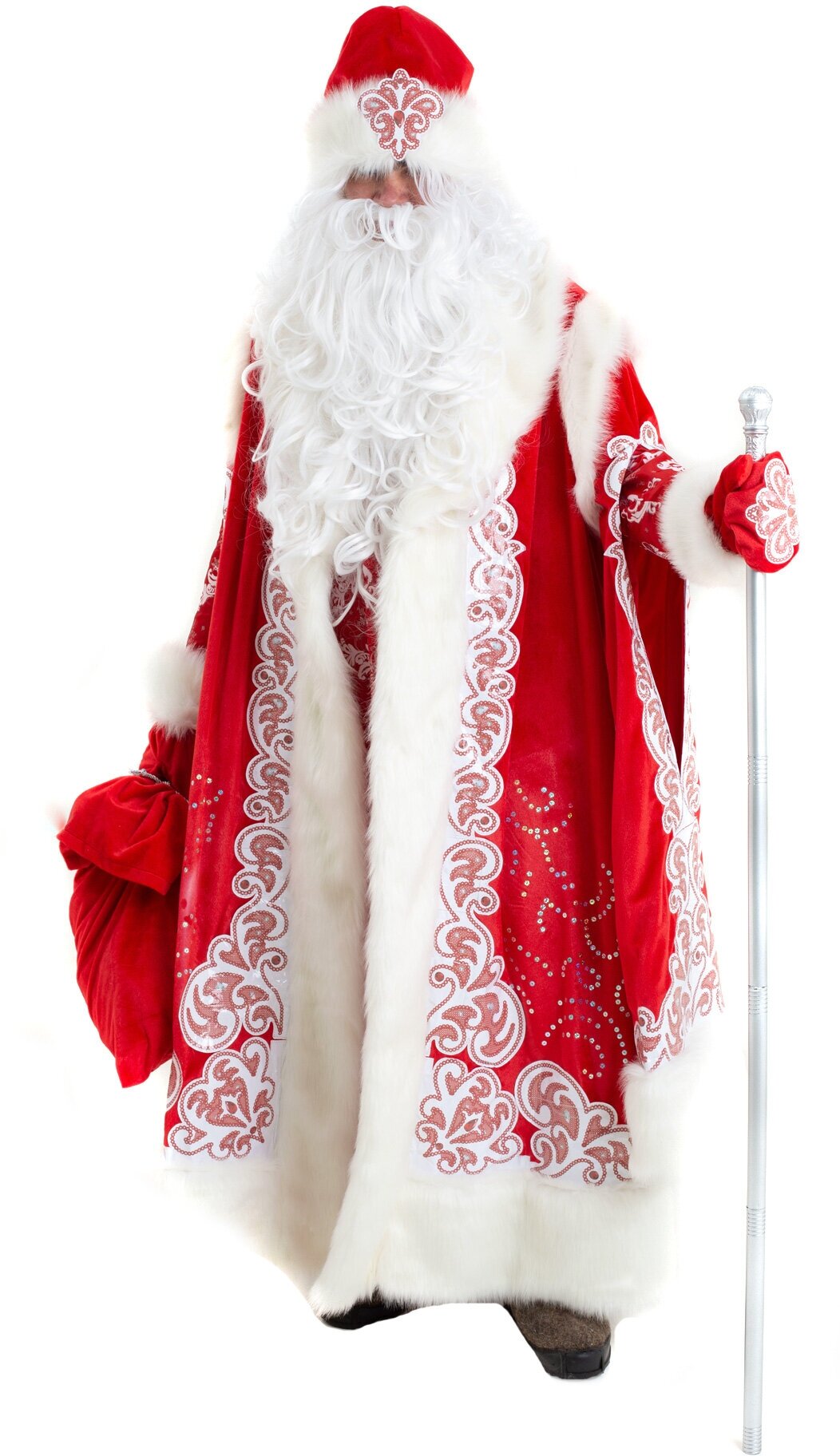 Костюм Дед Мороз Боярский (3024 к-22), размер 182, цвет мультиколор, бренд Пуговка