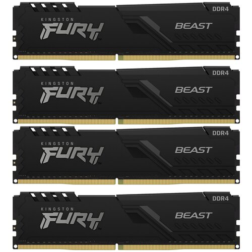 Kingston Память оперативная Kingston 32GB 3600MHz DDR4 CL17 DIMM Kit of 4 FURY Beast Black 1405000₽