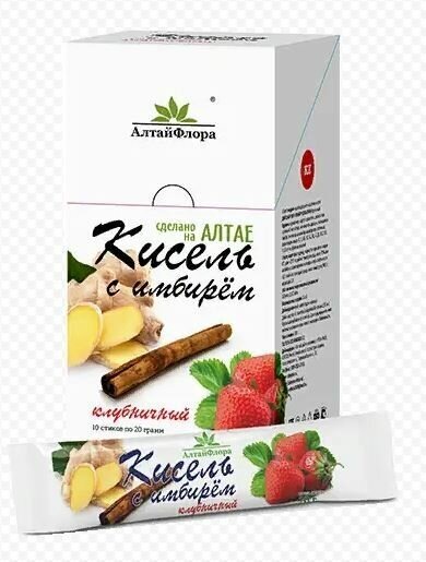 Кисель Имбирный клубника Алтайфлора 10шт