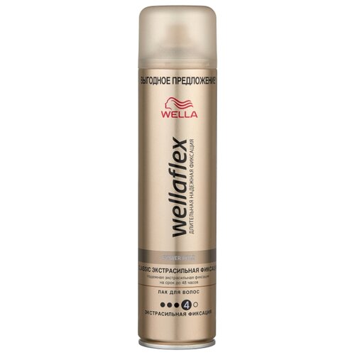 фото Wella Лак для волос Wellaflex Классический экстрасильной фиксации, экстрасильная фиксация, 400 мл