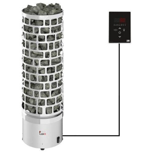 Электрическая банная печь Sawo Aries ARI3-45Ni2-P 4.5 кВт 30 см 93 см 30 см серебристый 6 м³