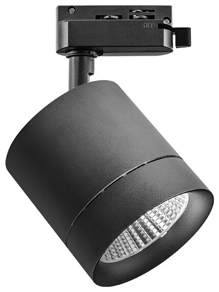 Трековый светильник-спот Lightstar Canno 301272, кол-во светодиодов: 1 шт., цвет арматуры: черный, цвет плафона: черный