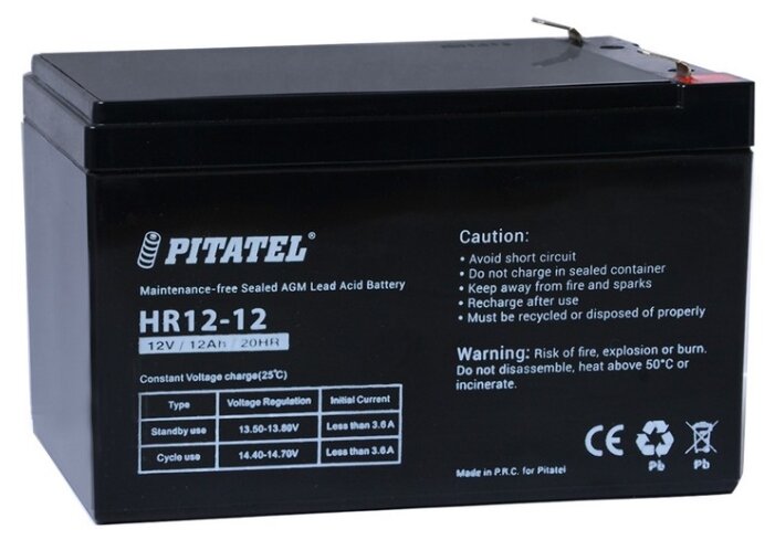 Аккумуляторная батарея Pitatel HR12-12 12 А·ч
