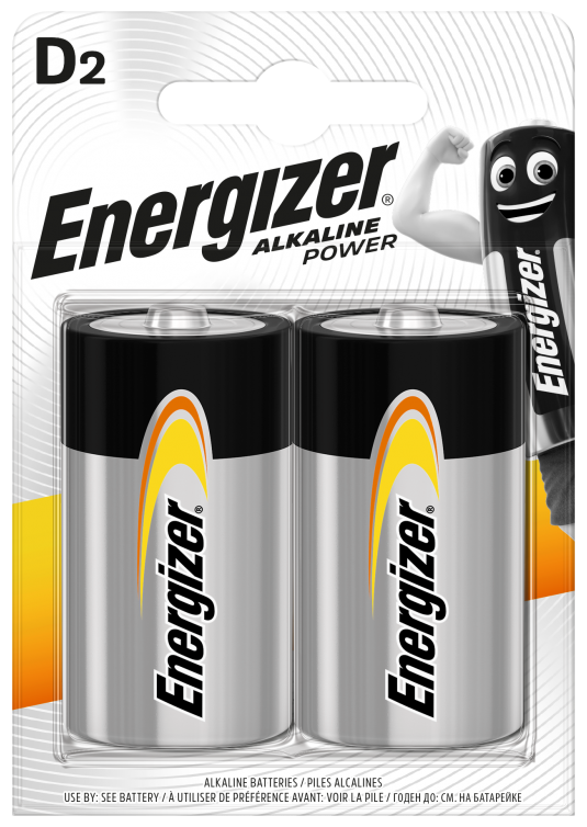 Батарейка Energizer Alkaline power LR20 D BL2 Alkaline 1.5V