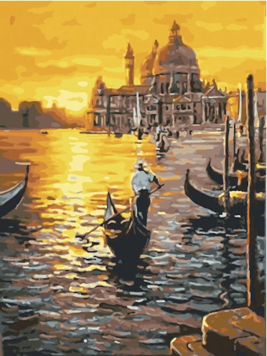 Картина по номерам Вечер в Венеции 40х50 см