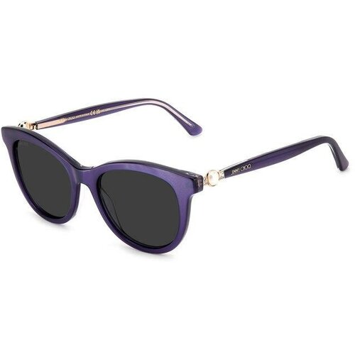 Солнцезащитные очки Jimmy Choo, кошачий глаз, оправа: пластик, для женщин, фиолетовый
