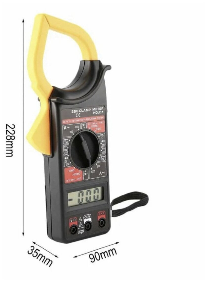 Мультиметр переменного/постоянного тока DT-266, электронный тестер, цифровые клещи