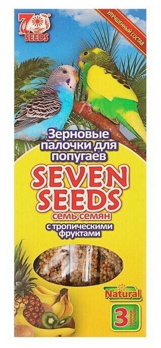 Палочки Seven Seeds для попугаев тропические фрукты 3 шт 90 г