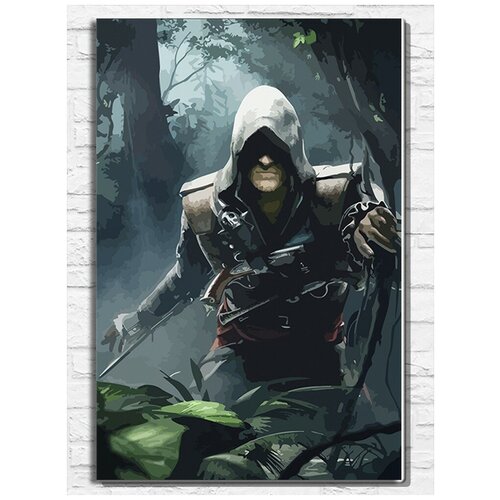 Картина по номерам на холсте игра Assassin's Creed IV Черный Флаг - 11497 В 60x40