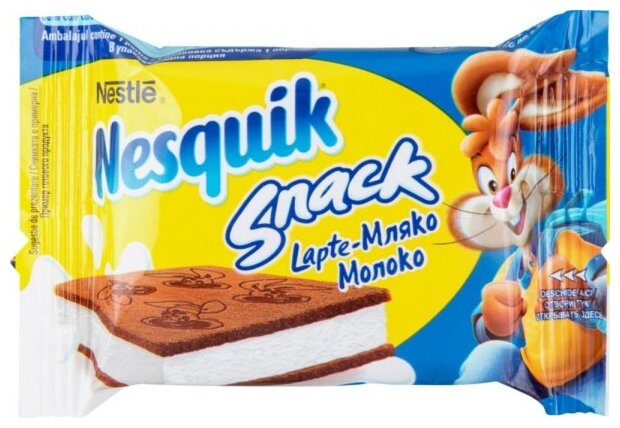 Пирожное Nesquik бисквитное с молочной начинкой 21.7%, 26 г