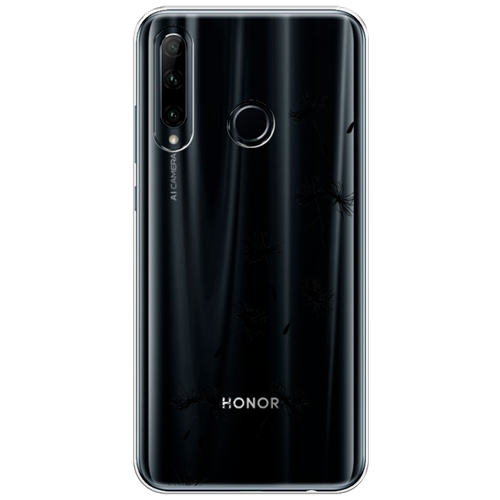 Силиконовый чехол на Honor 20e / Хонор 20е Летящие одуванчики, прозрачный силиконовый чехол на honor 4x хонор 4х летящие одуванчики прозрачный