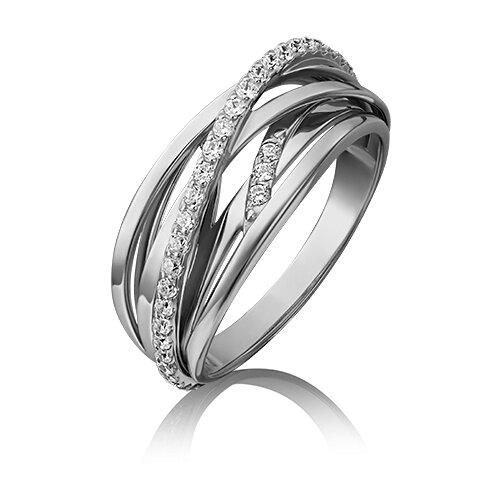 фото Кольцо platina jewelry из золота 585 пробы с фианитом (недрагоценные вставки)