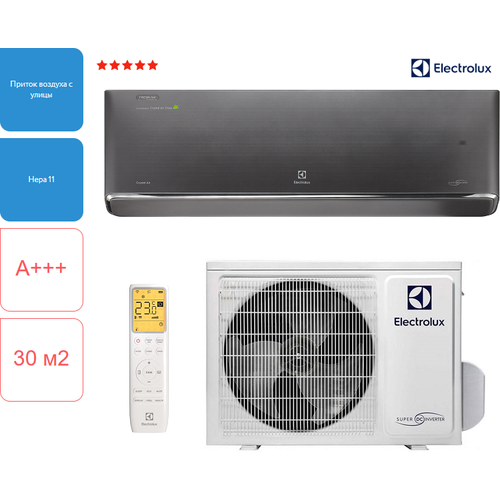 Сплит-система Electrolux EACS/I-10HFA/N8 серый CRYSTAL AIR SUPER DC INVERTER