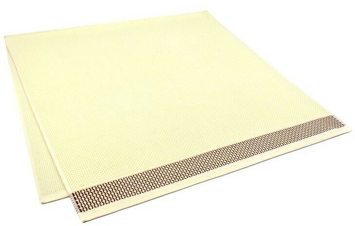 Кухонное вафельное полотенце для рук, 1 шт, 35х75 см, 100% хлопок, цвет желтый - фотография № 2