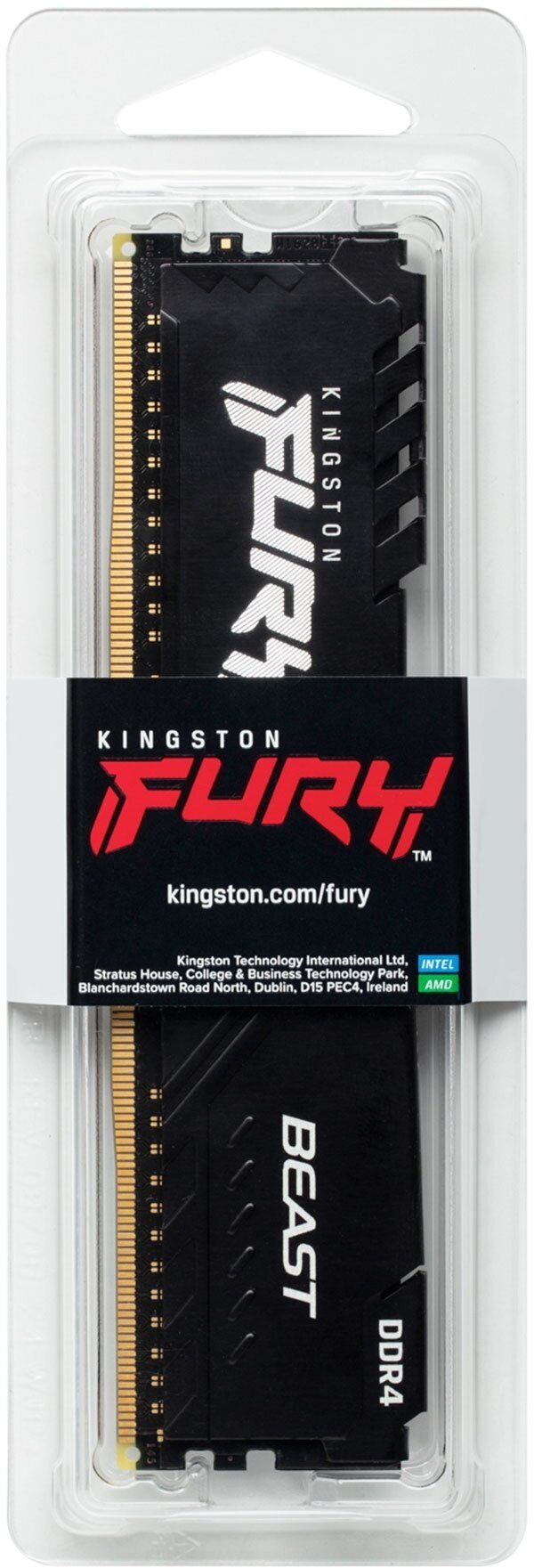 Модуль памяти KINGSTON Fury Beast Black DDR4 - 8ГБ 3200, DIMM, Ret - фото №3