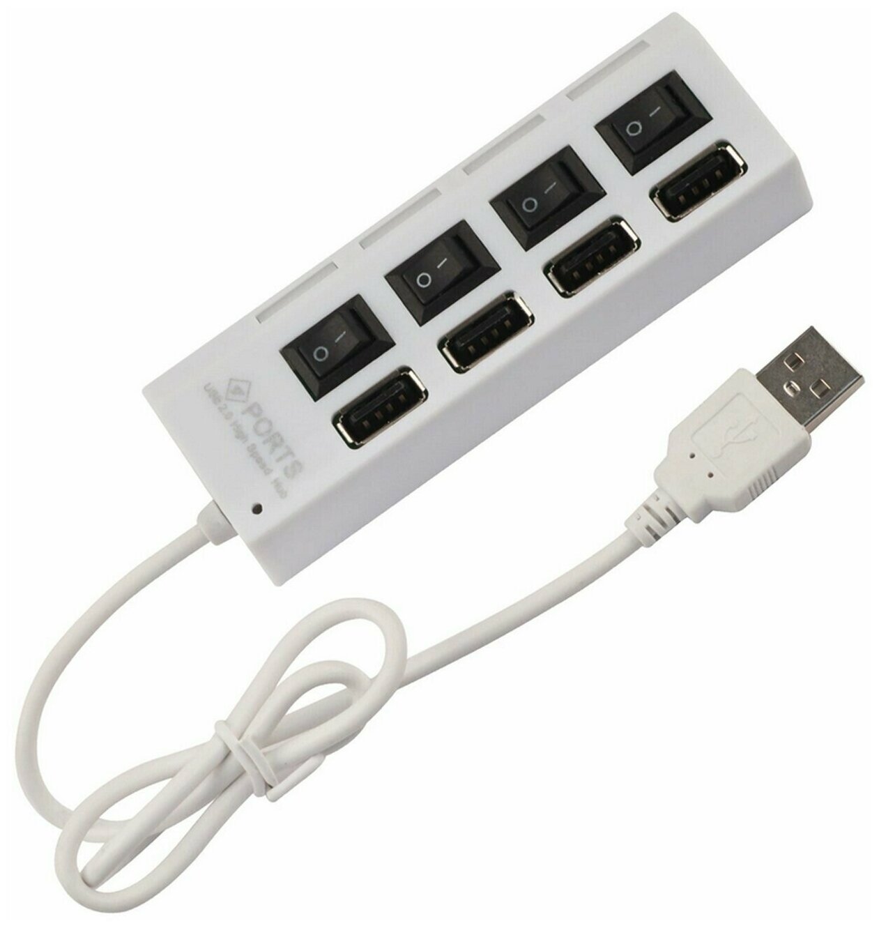 Хаб USB, HUB01 4USB, белый