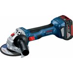 Аккумуляторная УШМ BOSCH GWS 180-Li 4.0Ач x2, GAL 18V-40 кейс (06019H90R0), 125 мм - изображение