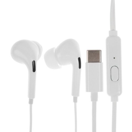 Наушники Exployd EX-HP-1469 вакуумные микрофон проводные 108 дБ 12 м Type-C белые 42000₽