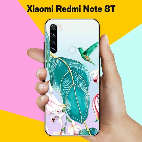 Силиконовый чехол Колибри на Xiaomi Redmi Note 8T силиконовый чехол кот в очках на xiaomi redmi note 8t