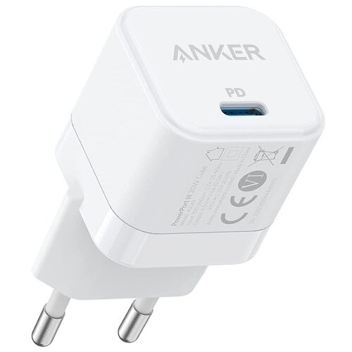 Зарядное устройство Anker PowerPort III Cube 20 Вт (A2149/A2149G21), белый anker usb charger powerport mini dual port lightning