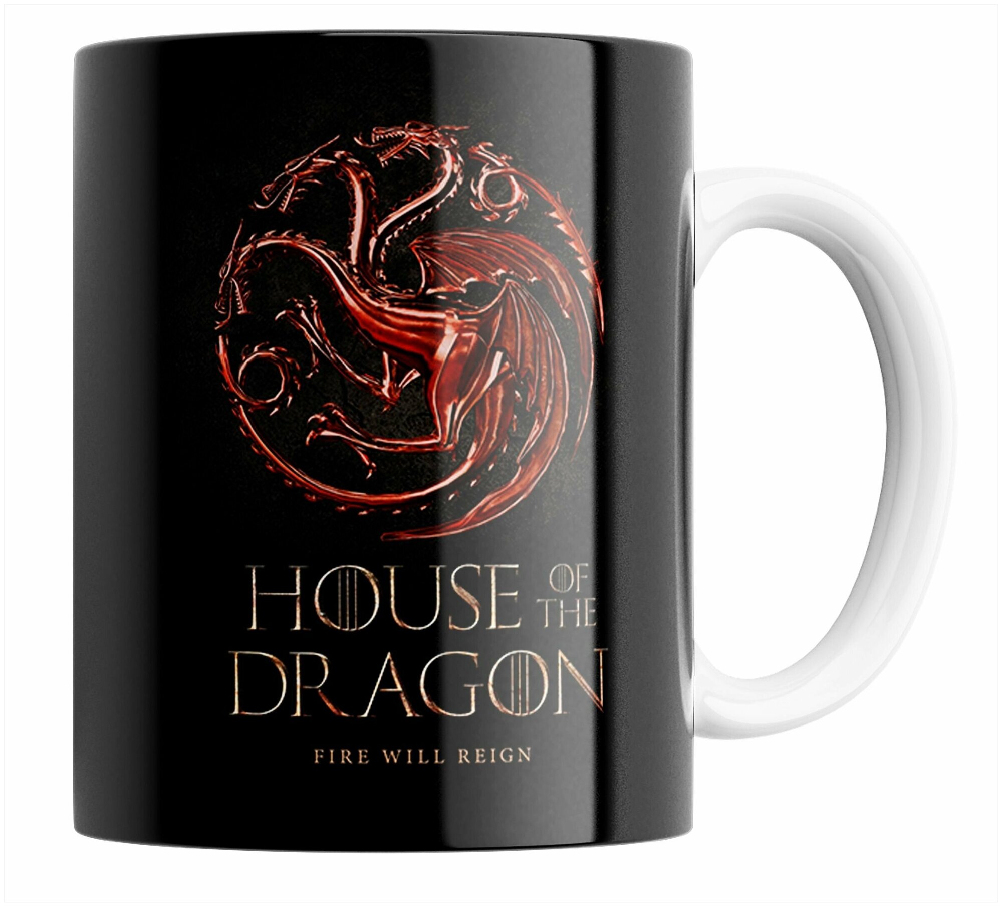 Кружка Дом Дракона/House of the Dragon/логотип/сериал/принт. 330 мл