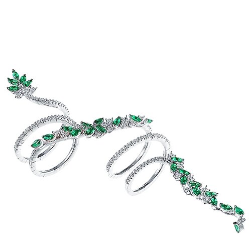 фото Element47 кольцо из серебра 925 пробы с кубическим цирконием srt00024_ko_002_wg, размер 18