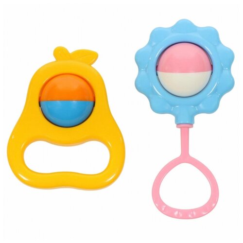 фото Набор погремушек полесье ассорти (2 шт) желтая/голубая