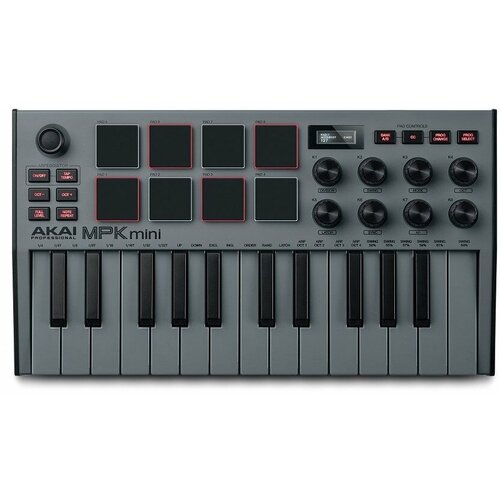 Миди клавиатура Akai Pro MPK MINI MK3 Grey