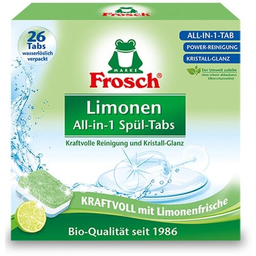 Таблетки для посудомоечной машины Frosch Лимон 20гр26 шт 1459₽