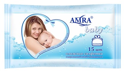Влажные салфетки Amra Baby с термальной водой и пантенолом
