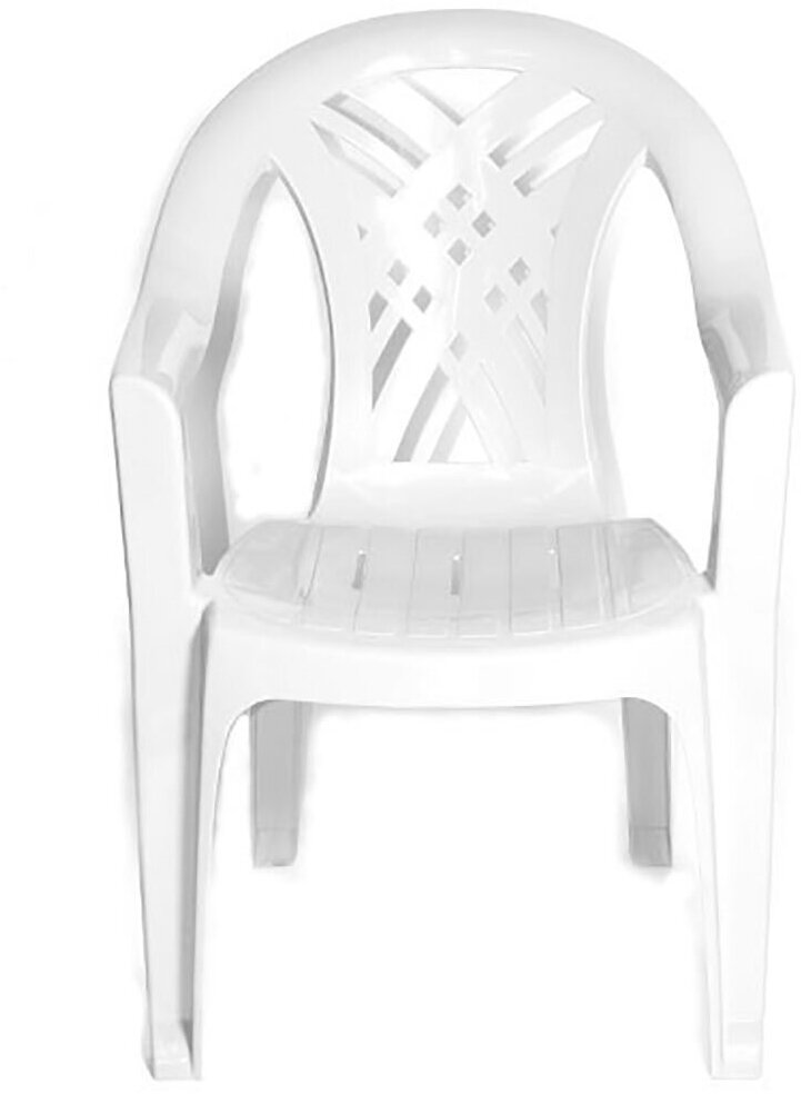 Комплект 3 штук, Кресло пластиковое SPG_ №6 Престиж-2, белое - фотография № 2
