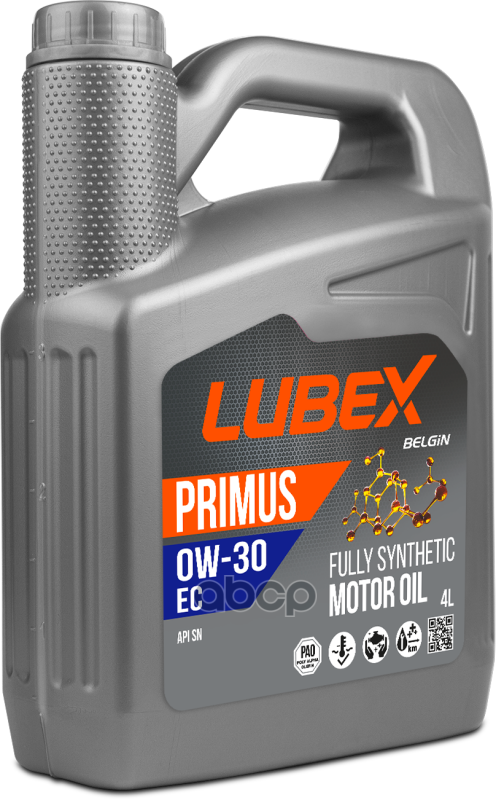 LUBEX Синт. Мот. масло Primus Ec 0W-30 (4Л) Полностью Синтетическое Всесезонное Масло Для Volkswagen, Audi, Porsche, Lamborgin.