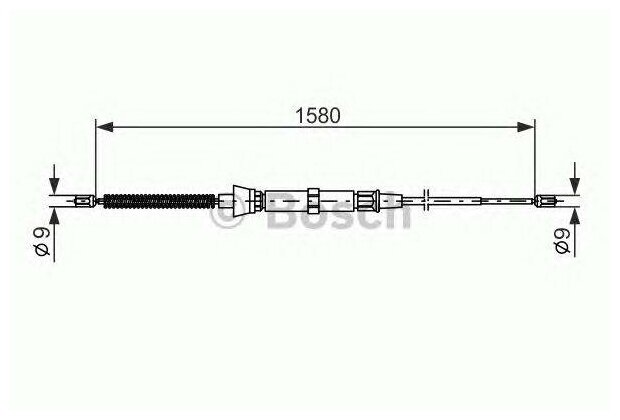 BOSCH трос стояночного тормоза 1987477806