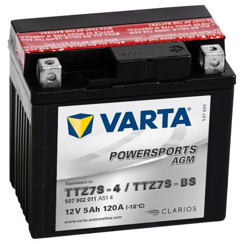 фото Мото аккумулятор varta powersports agm (507 902 011)